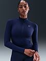 Nike One Dri-Fit Full-Zip Jacket Midnight Navy / White