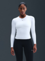 Nike One Fitted Dri-Fit Long Sleeve Top White / Black