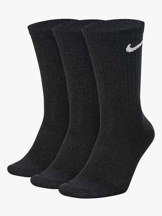 Nike Everyday Lightweight Training Crew Socks 3PK Svart/Hvit