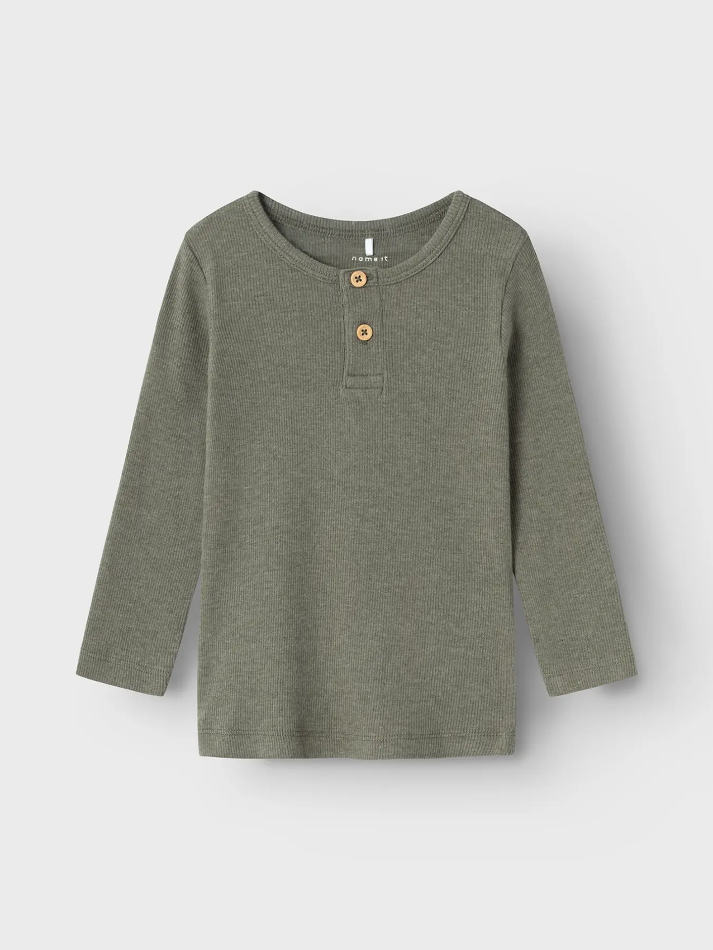Name It Kab Long Sleeve Top Dusty Olive Melange