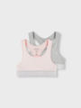 Name It Short Top 2-Pack Barely Pink w/ Grey Melange
