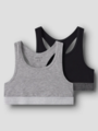 Name It Short Top 2-Pack Black w/ Grey Melange