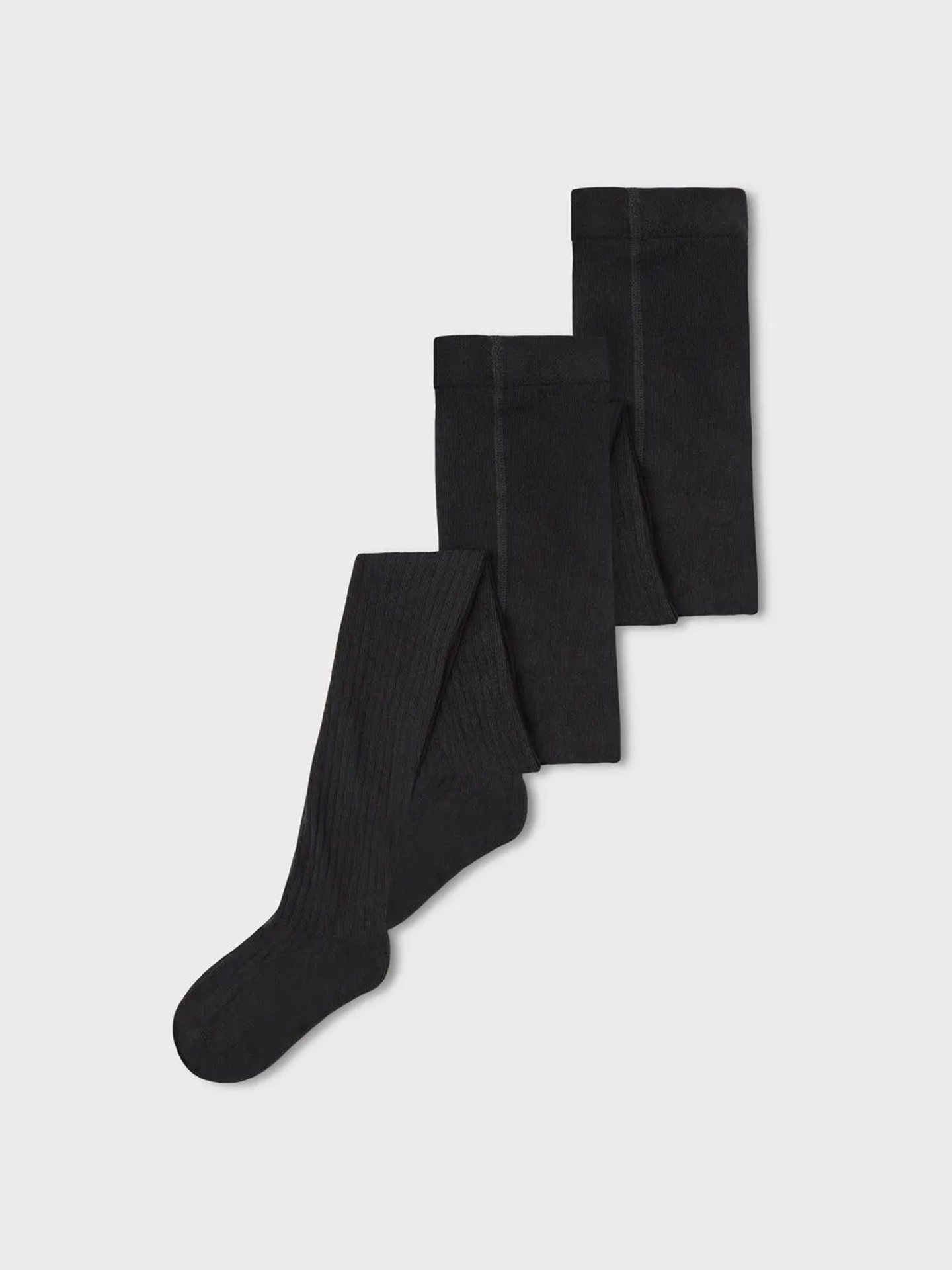 Black Rib Strømpebukse 2-pakning Noos str. 74/80