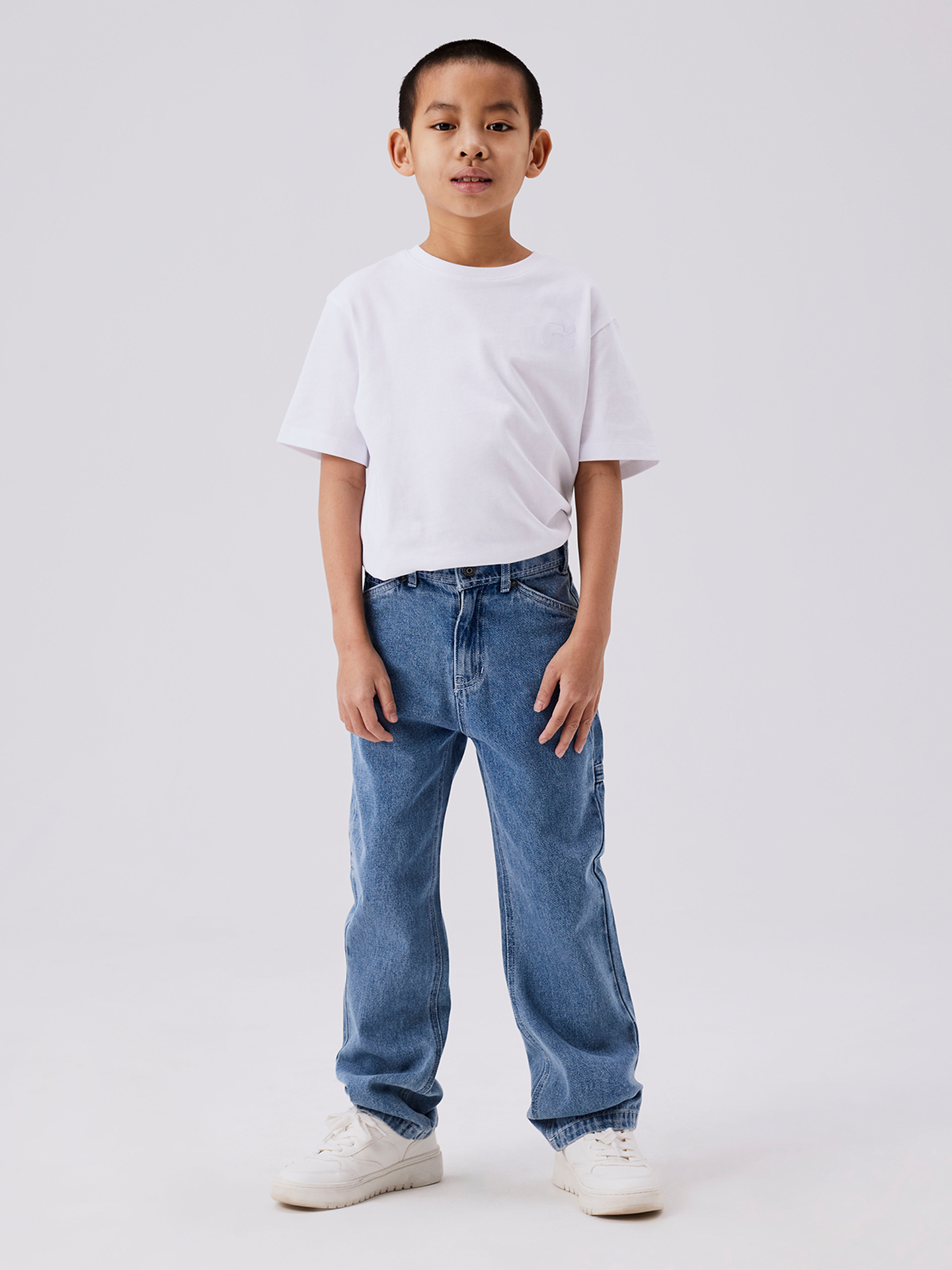 Medium Blue Denim Ryan Straight Jeans Noos str. 116