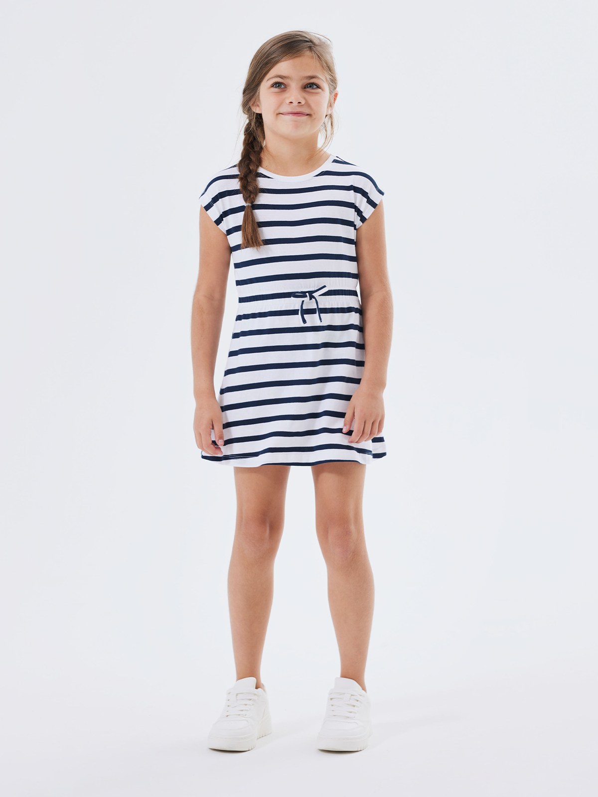 Dark Sapphire Stripes Mie Kjole Noos str. 140