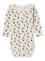 Name It Wang Wool Rib Long Sleeve Body All Over Print Snow White