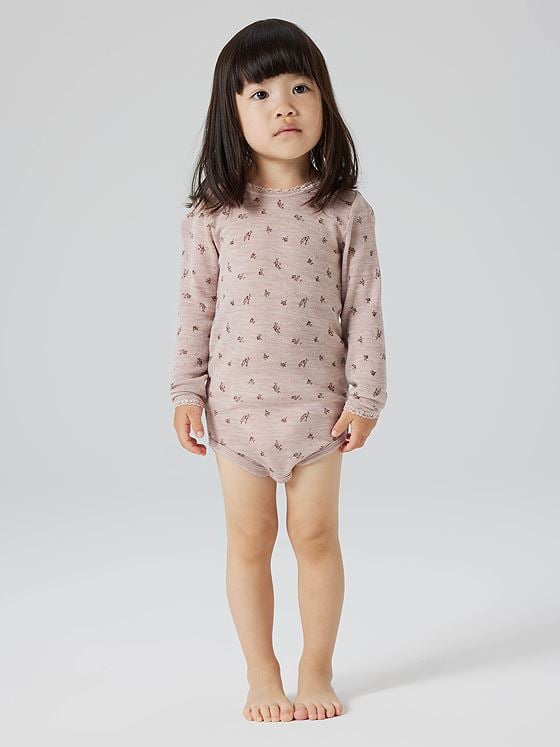 Name It Wang Wool Needle Long Sleeve Body Shadow Gray