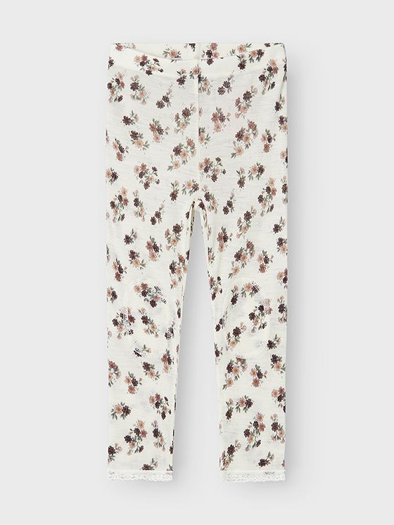 Name It Wang Wool Needle Legging Snow White AOP