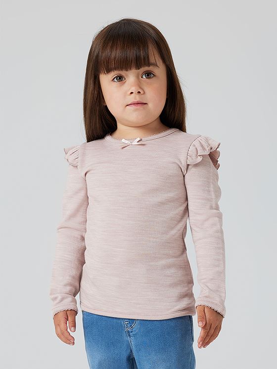 Name It Wyla Wo/Vi Long Sleeve Top Shadow Gray