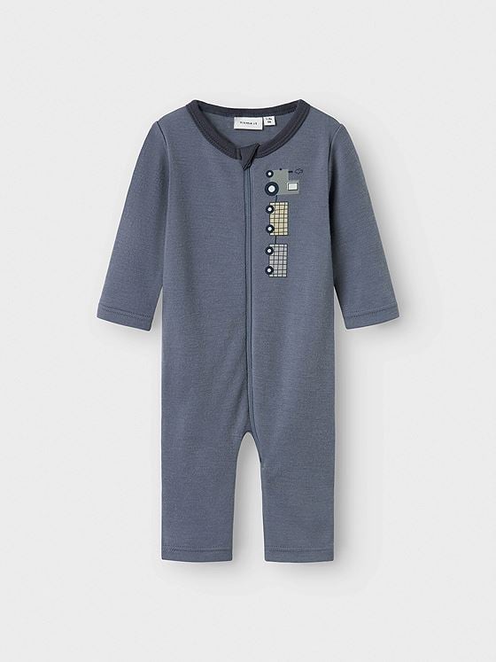 Name It Willit Wool Long Sleeve Suit Folkstone Gray