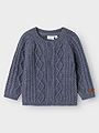 Name It Wrilla Wool Long Sleeve Knit Cardigan Folkstone Gray