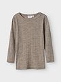 Name It Wang Wool Needle Long Sleeve Top Solid Satellite