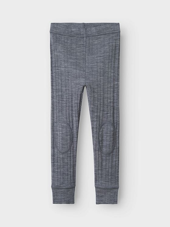 Name It Wang Wool Needle Longjohn Solid Folkstone Gray