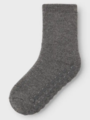 Name It Waksi Wo/Bl Terry Sock W/Non Skid Dark Grey Melange