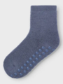 Name It Waksi Wo/Bl Terry Sock W/Non Skid Folkstone Gray