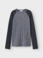 Name It Wang Wool Needle Long Sleeve Top Solid Folkstone Gray