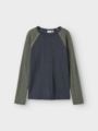 Name It Wang Wool Needle Long Sleeve Top Solid Ombre Blue