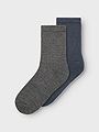 Name It Wakta Wo/Vi 2P Sock Dark Grey Melange
