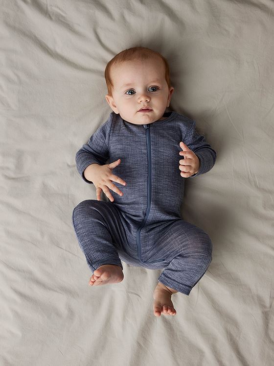 Name It Wang Wool Needle Nightsuit Solid Folkstone Gray