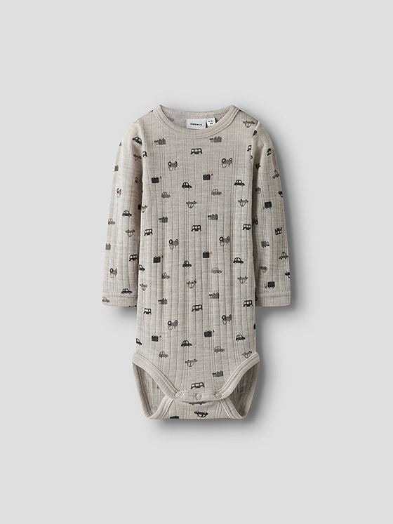 Name It Wang Wool Needle Long Sleeve Body Nacreous Cloud
