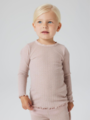 Name It Wossa Wo/Si Rib Long Sleeve Top Shadow Gray