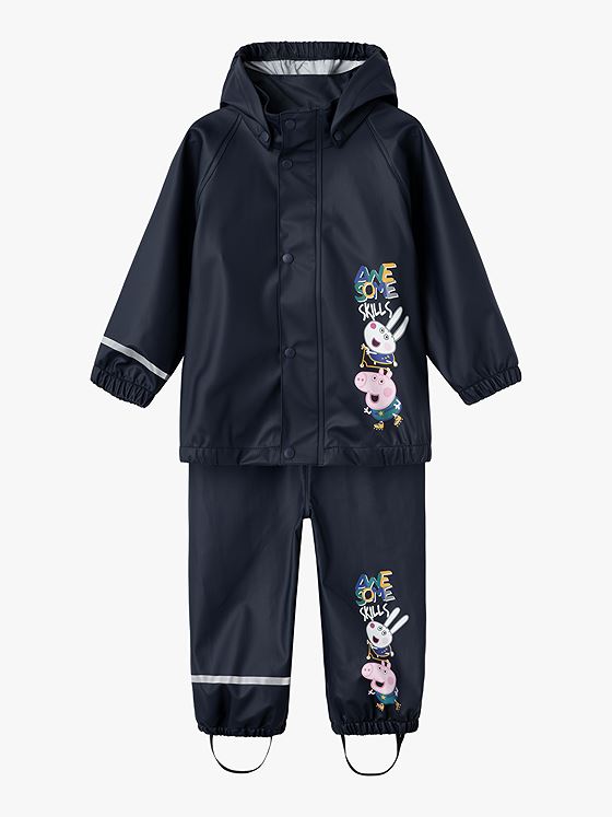 Name It Peppa Pig Rain Set Dark Sapphire