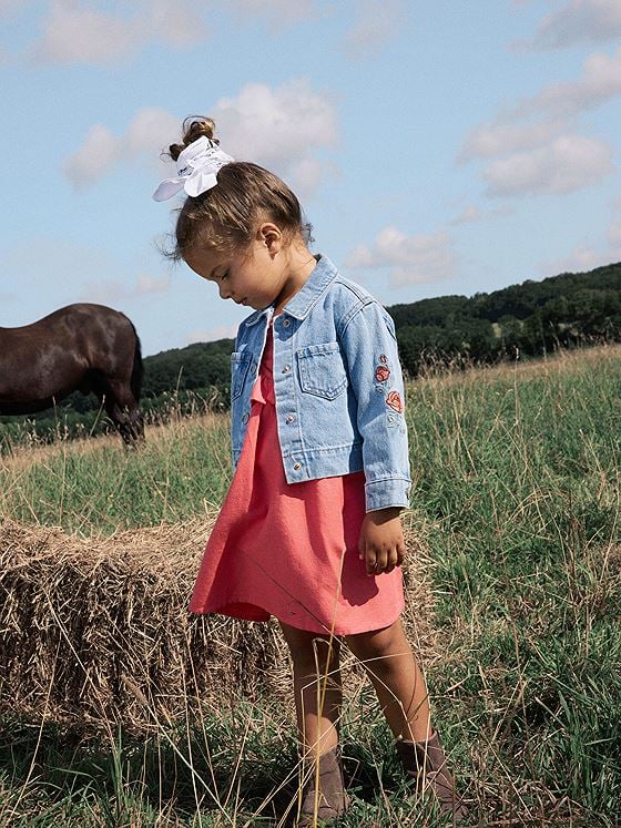 Name It Conny Emb Denim Jacket Light Blue Denim