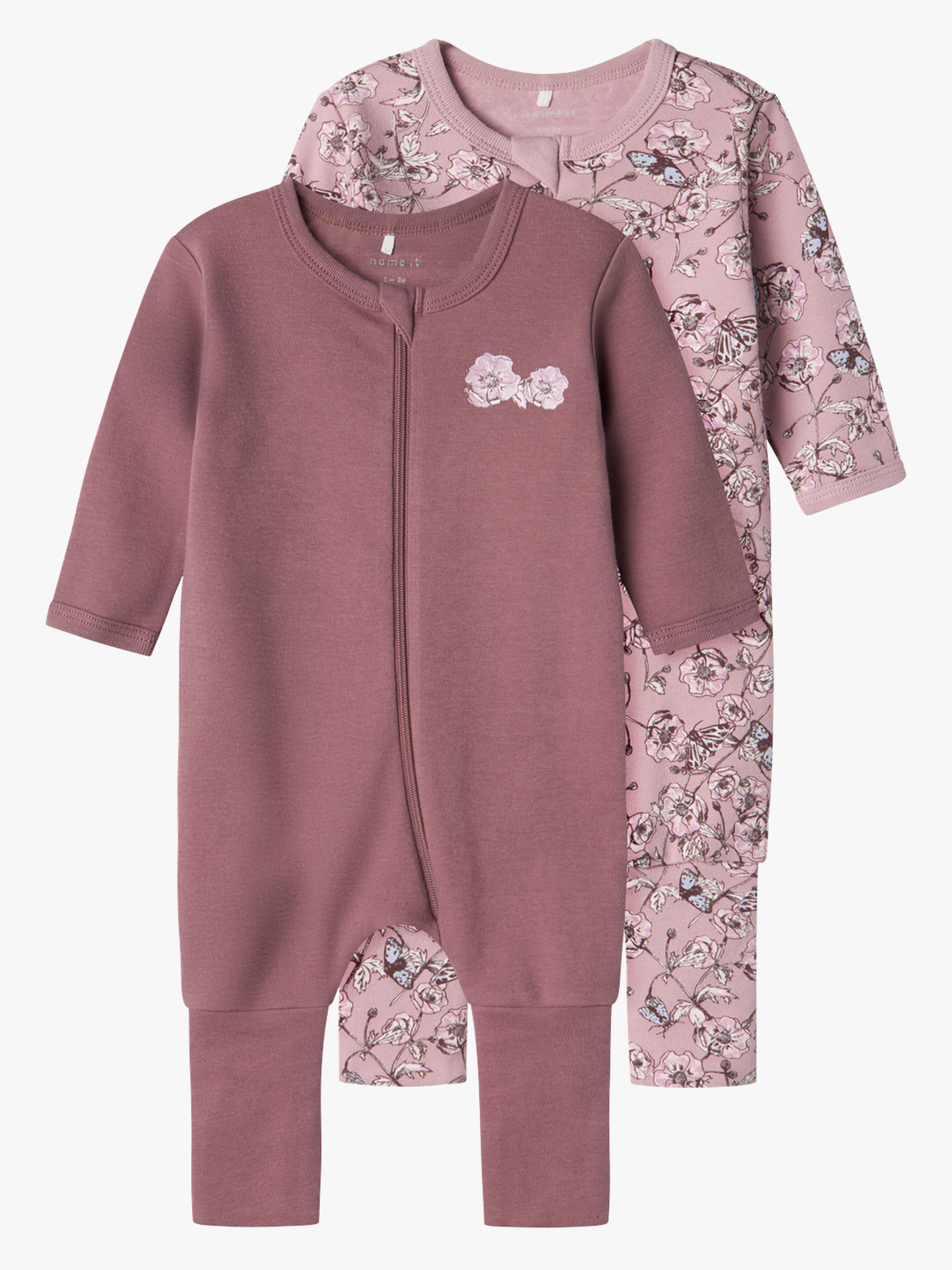 Name It Nightsuit 2 Pack zip grape flower Grape Shake