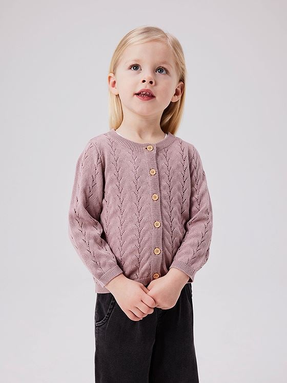 Name It Banni Long Sleeve Knit Cardigan Deauville Mauve