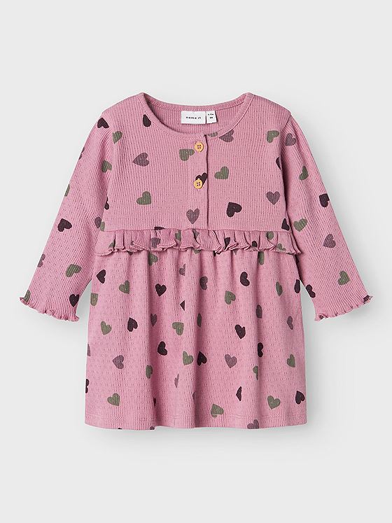 Name It Nitte Long Sleeve Dress Mauve Orchid