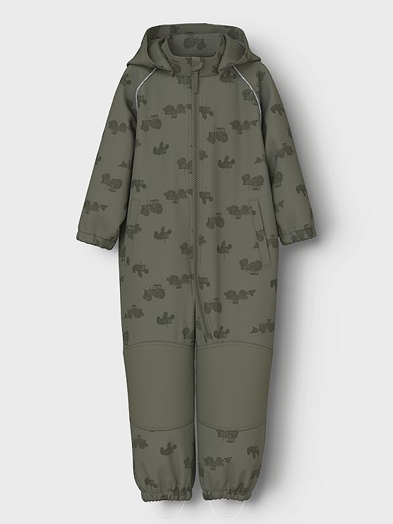 Name It Alfa08 Softshell Suit All Over Print Dusty Olive