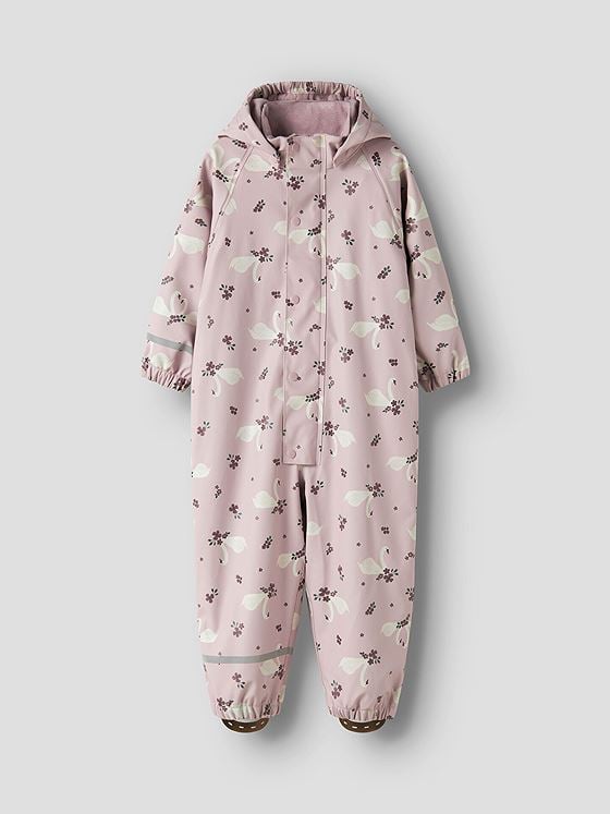 Name It Dry10 Rain Suit Fleece Aop Keepsake Lilac