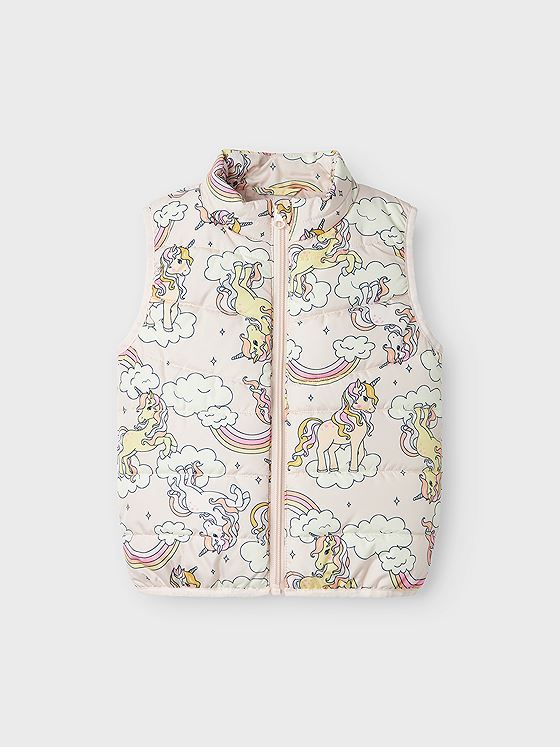 Name It Mylane Vest All Over Print Mauve Chalk