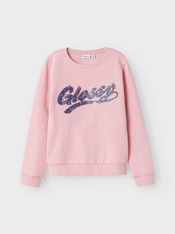 Name It Sistrine Long Sleeve Sweat Brushed Box Cameo Pink