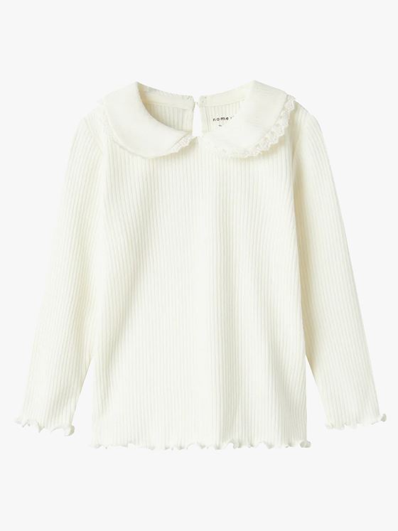 Name It Baila Long Sleeve Top Cloud Dancer