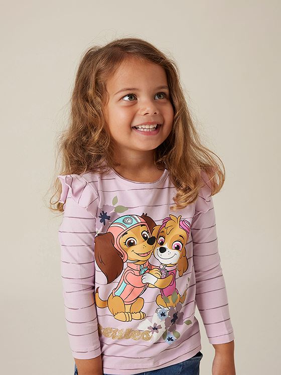 Name It Julia Paw Long Sleeve Top Box Winsome Orchid