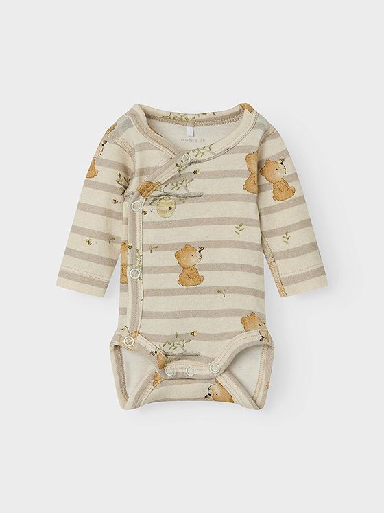 Name It Willi Long Sleeve Wrap Body Peyote Melange