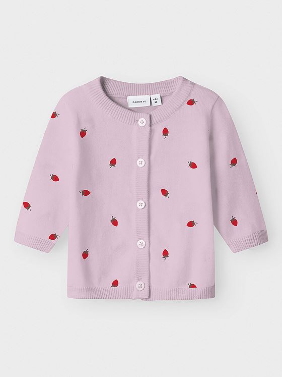 Name It Detrille Long Sleeve Knit Cardigan Light Lilac