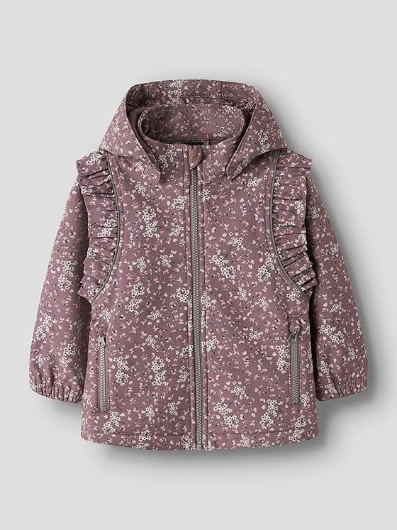 Name It Alfa08 Softshell Jacket Frill Aop Fo Grape Shake