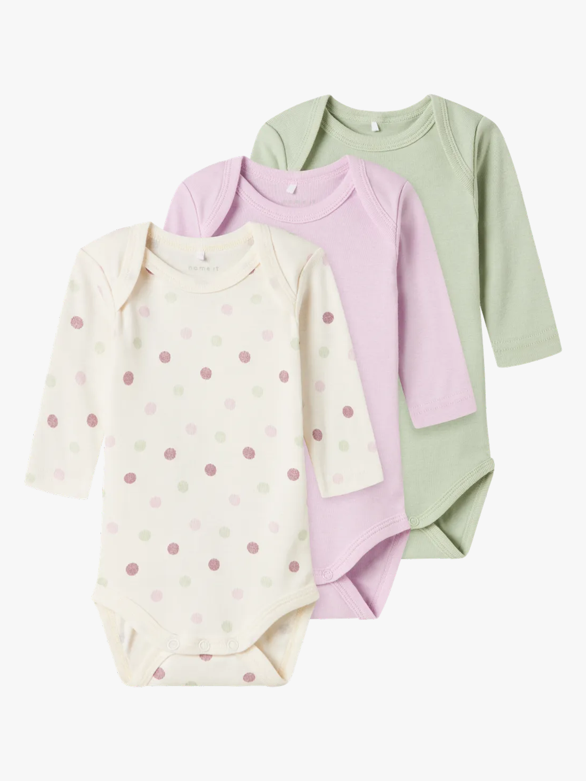 NAME IT Bodies De Manga Larga Para Bebés - Pack De 3 Azul | Algodón Orgánico Para Recién Nacidos