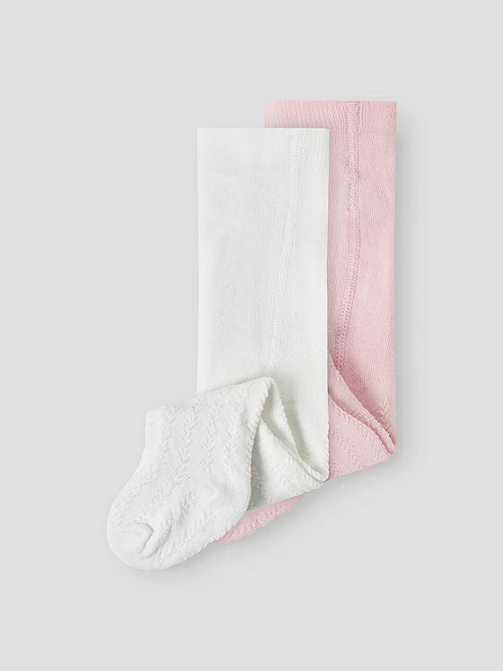 Name It Ditta 2-Pack Pantyhose Bright White / Ballerina