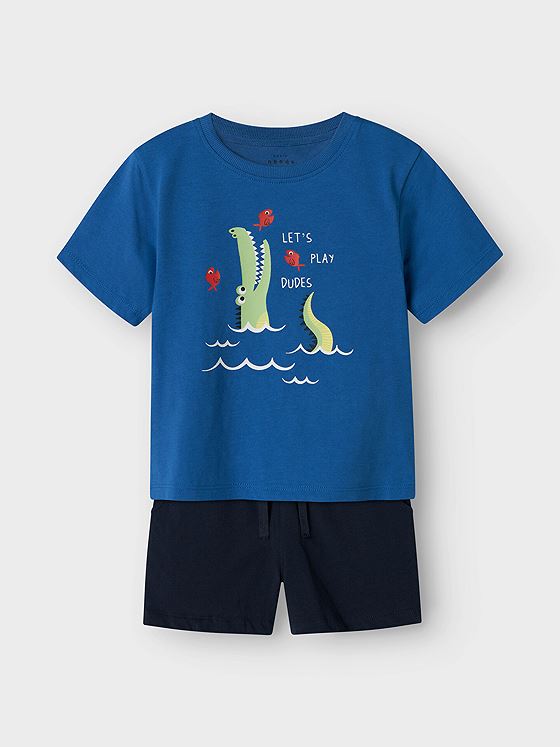 Name It Vigor Short Sleeve Top Set Navy Blazer