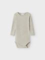 Name It Wax Wool Rib Long Sleeve Body Nacreous Cloud