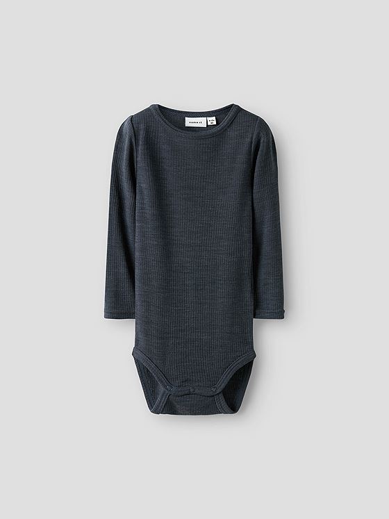Name It Wax Wool Rib Long Sleeve Body Ombre Blue