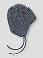 Name It Wrilla Button Wool Knit Hat Folkstone Gray