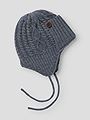 Name It Wrilla Button Wool Knit Hat Folkstone Gray