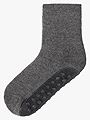 Name It Waksi Wo/Bl Terry Sock Extra Non Skid Dark Grey Melange