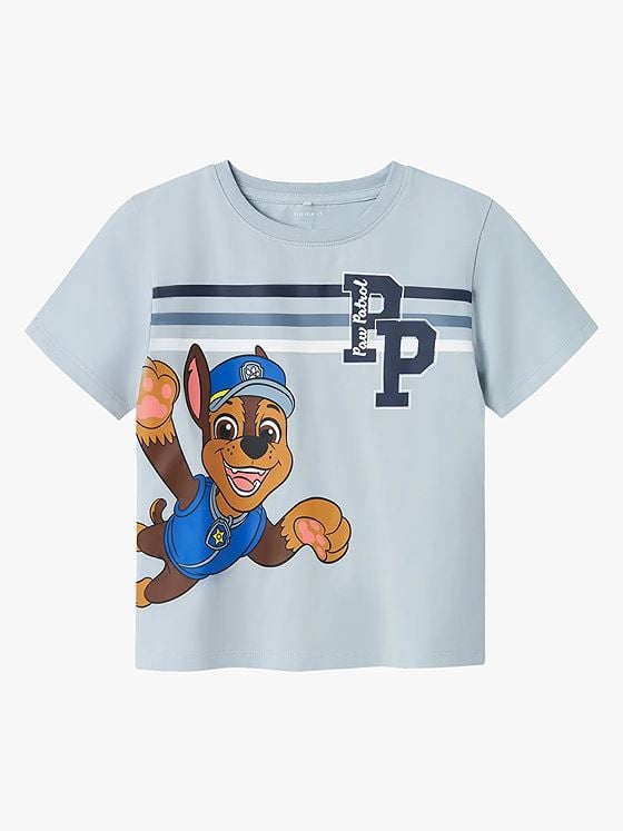 Name It Mark Pawpatrol Short Sleeve Top Box Pearl Blue