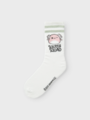 Name It Momsa Squish Tennis Sock Bright White / Aqua Grey