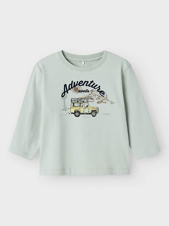 Name It Hako Long Sleeve Top Box Aqua Gray